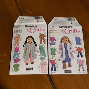 Doll Patterns x 2 Simplicity Crafts
